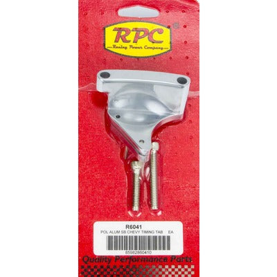 Racing Power SBC Aluminum Timing Tab Polished R6041