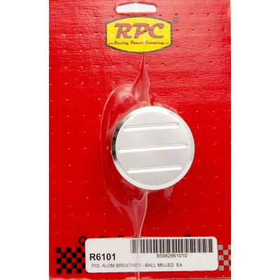 Racing Power Aluminum Ball Milled Push In Breather Polished R6101