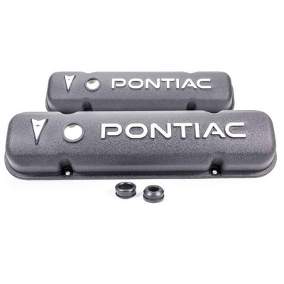 Racing Power Pontiac Aluminum V/C Black w/Pontiac Logo R6520