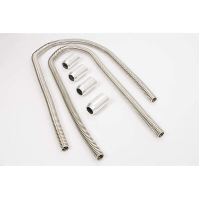 Racing Power 2-44" Stainless Heater Hose Kit w/Chrome Ends R7314