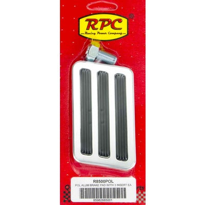 Racing Power Brake Pad Polished w/Rubber Inserts R8500POL