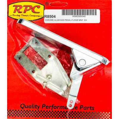 Racing Power Floor Mount Gas Pedal Chrome R8504