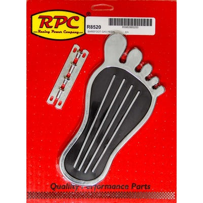 Racing Power Gas Pedal Barefoot Chrome Steel R8520