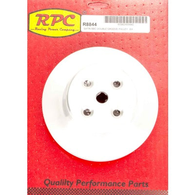 Racing Power BBC 2 Groove Satin Aluminum Long w/Pulley R8844