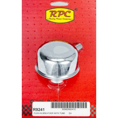 Racing Power Chrome Push In Breather w/Tube 2-3/4" Diameter 3/4NK R9241