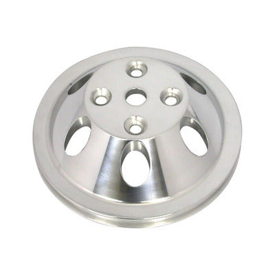Racing Power Polished Aluminum SBC Single Groove Pulley R9482POL