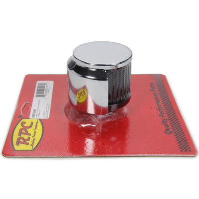 Racing Power Push In Breather 3" Tall Chrome/Black R9516BK