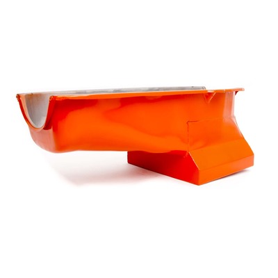 Racing Power 55-79 SBC Steel Drag Race Oil Pan Orange R9726
