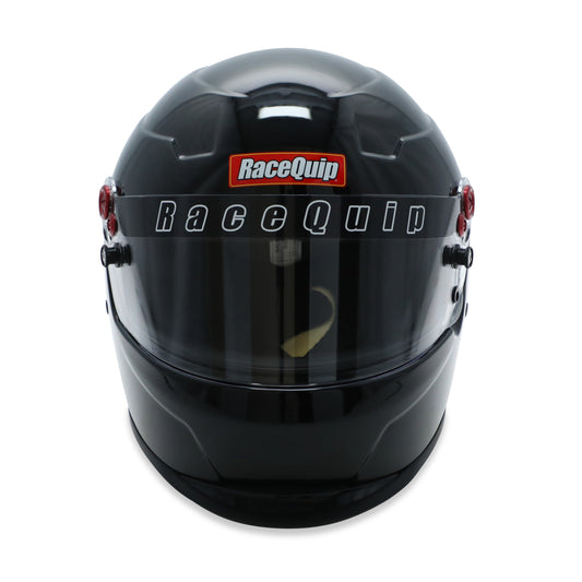 RaceQuip Pro25 Helmet SA2025 (Black, Front)