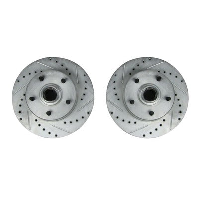 Right Stuff Front Rotor Drilled & Slotted Zinc Washed Pair BR02ZDC