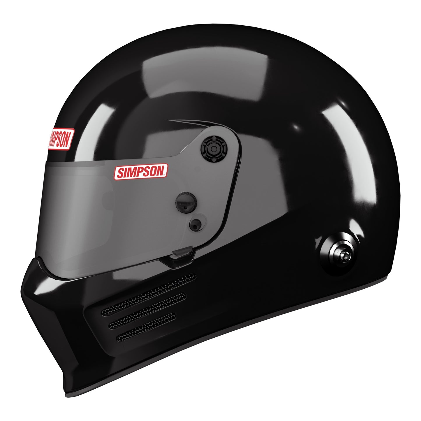 Simpson Bandit Helmet SA2025 (Black, Left Side)