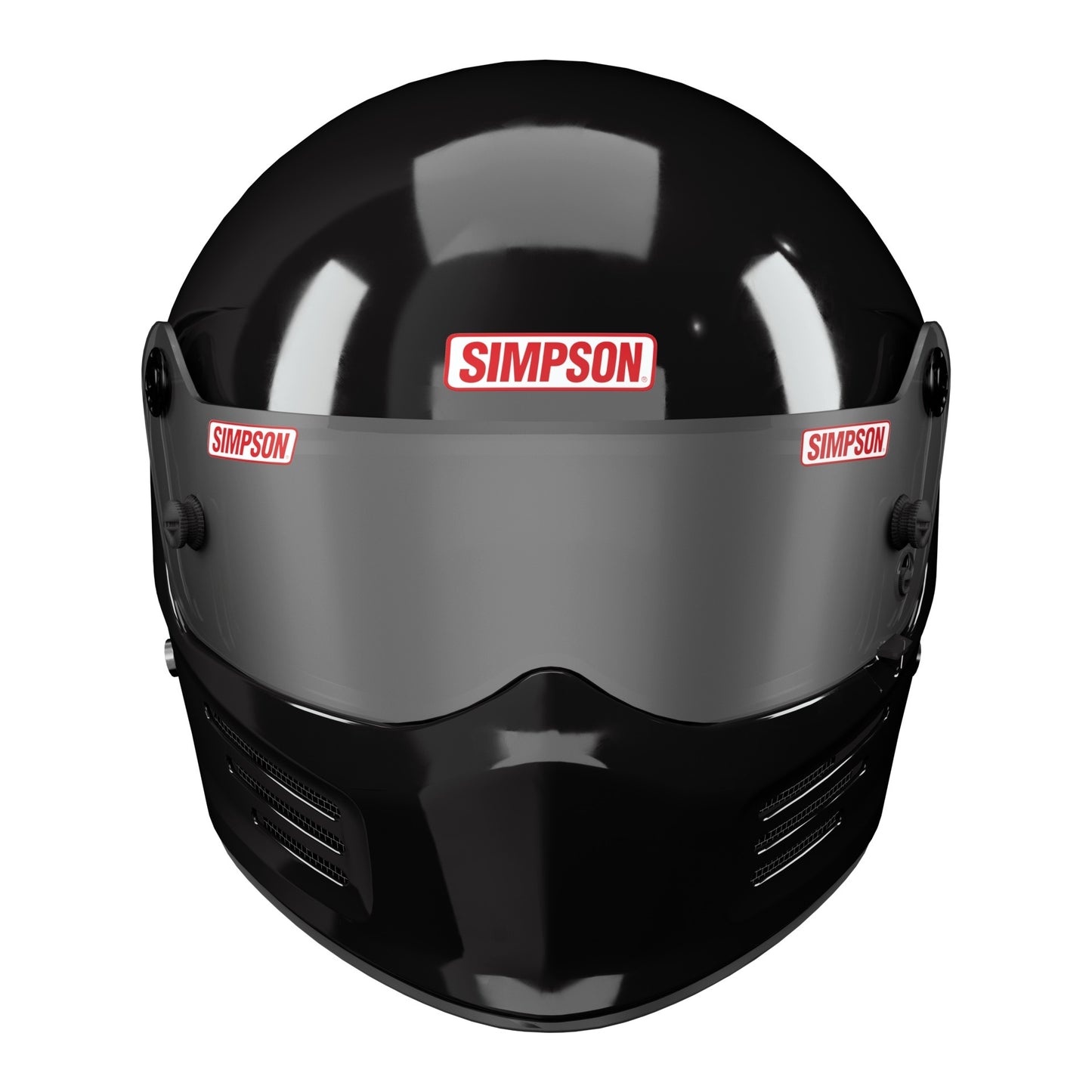 Simpson Bandit Helmet SA2025 (Black, Front)
