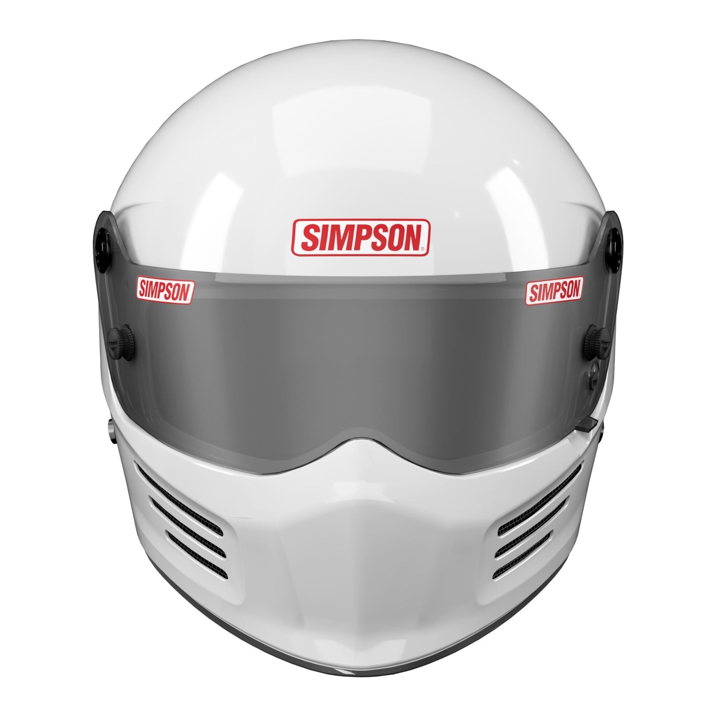 Simpson Bandit Helmet SA2025 (White, Front)