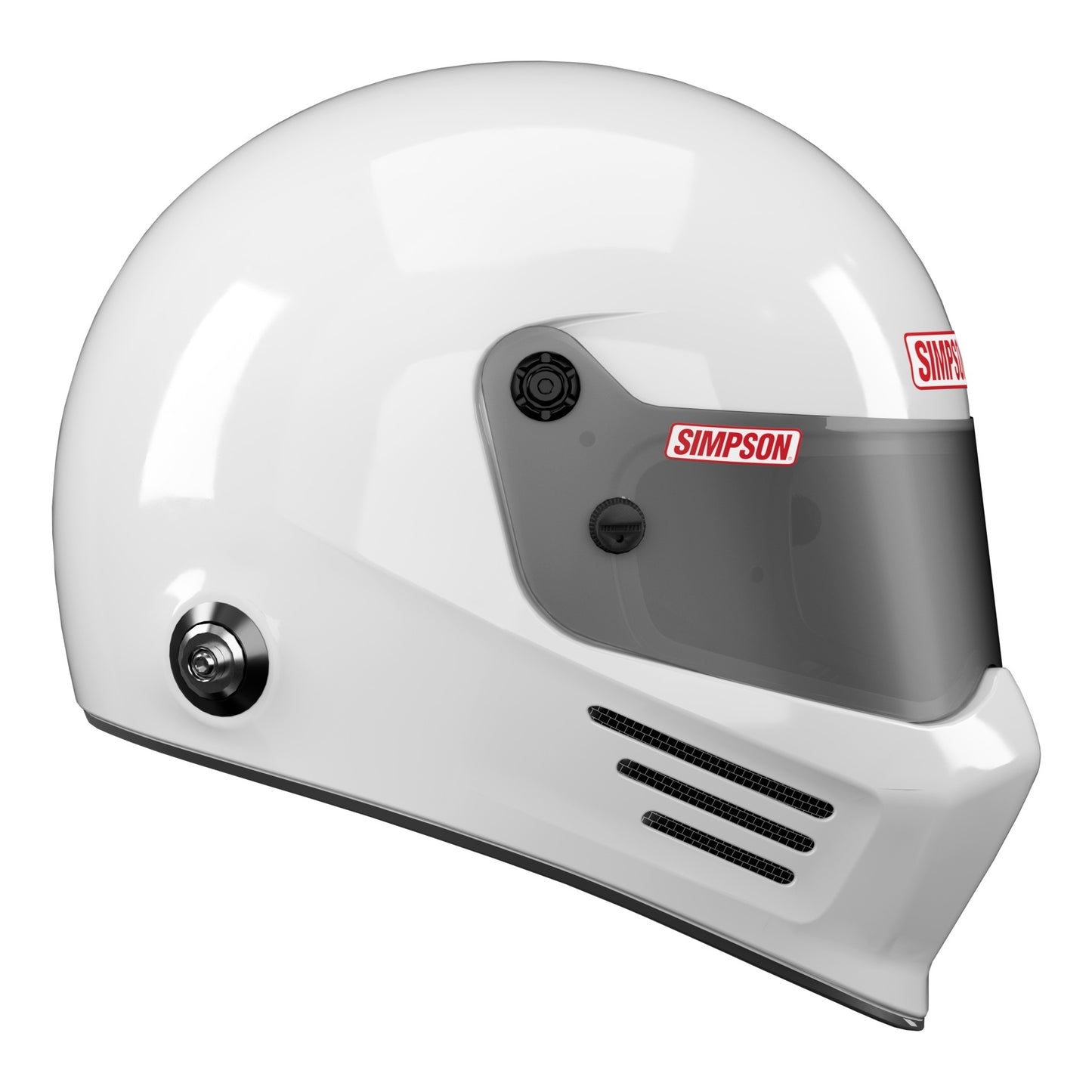 Simpson Bandit Helmet SA2025 (White, Right Side)