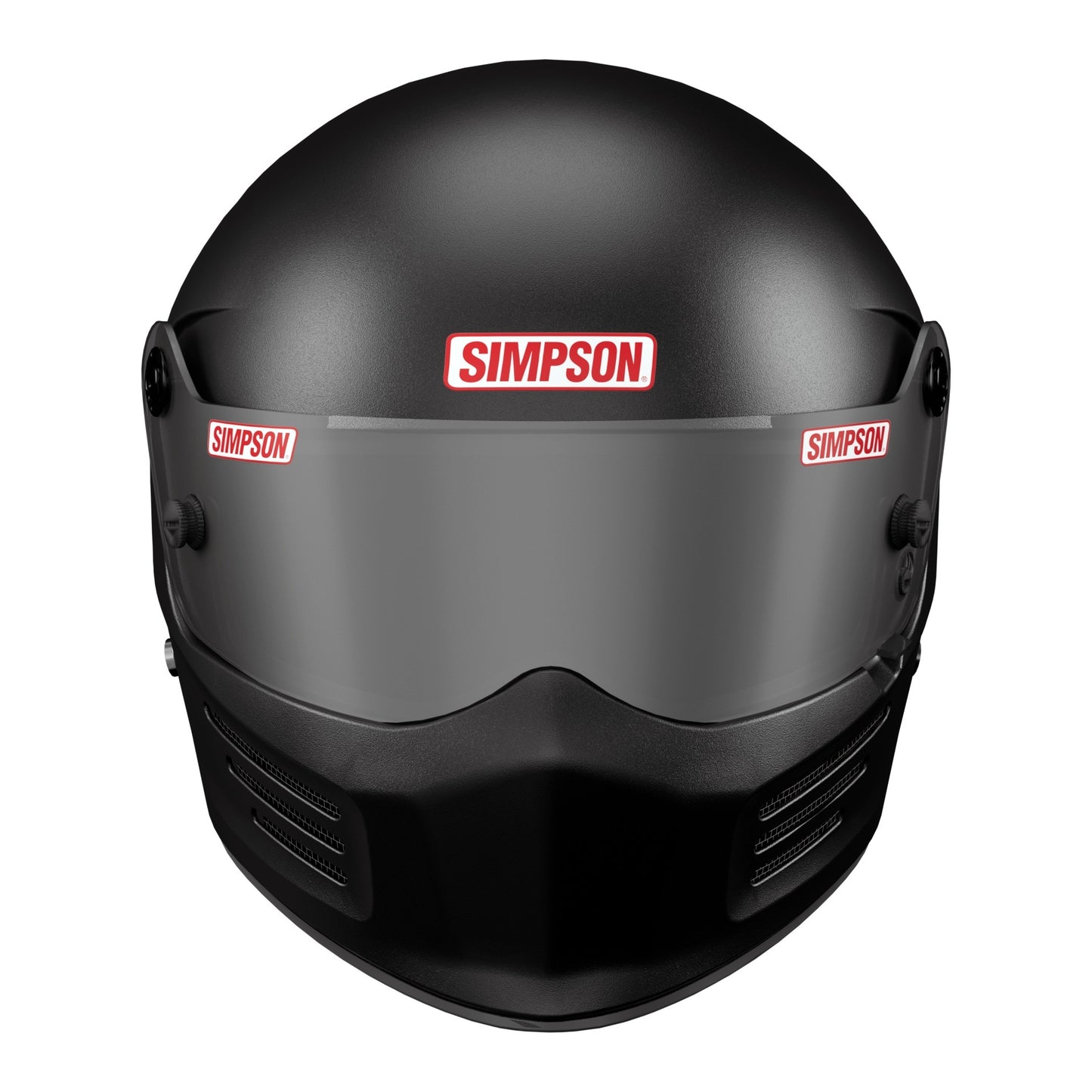 Simpson Bandit Helmet SA2025 (Flat Black, Front)