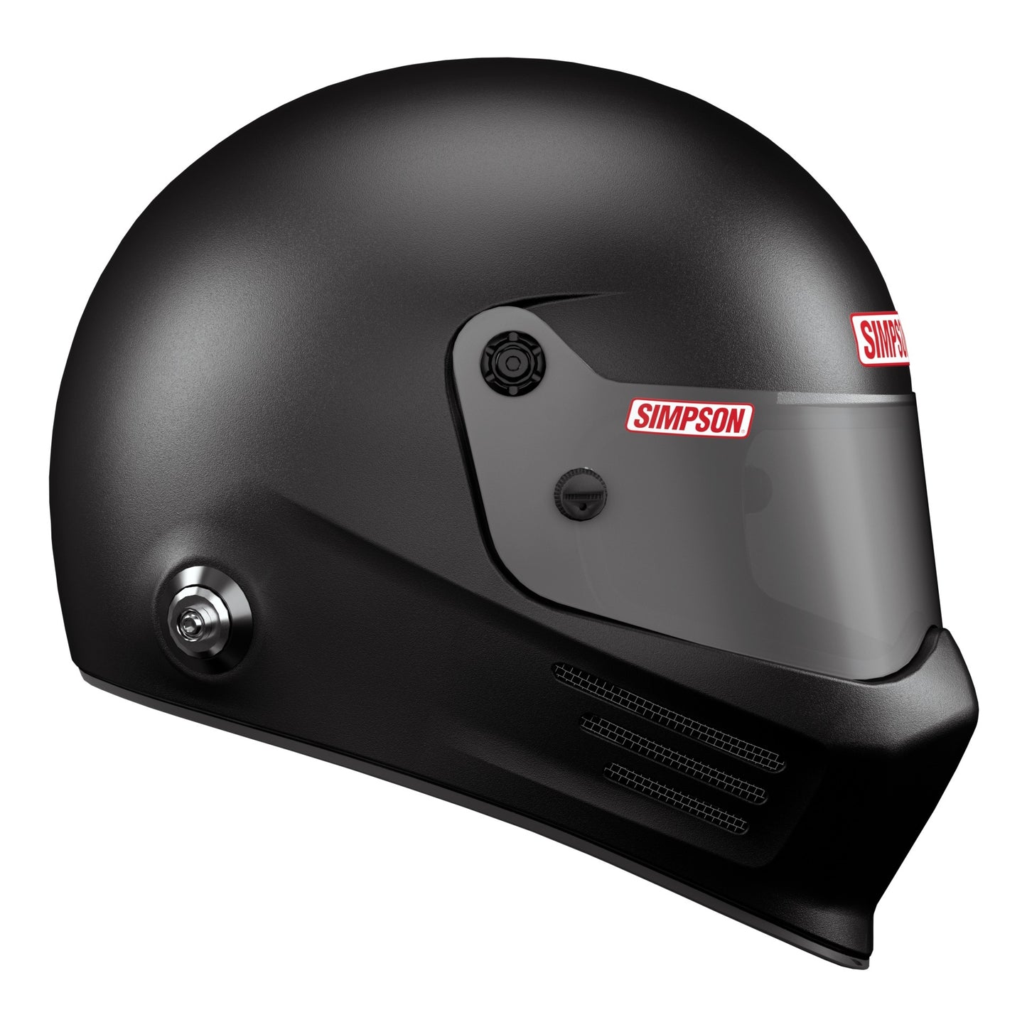 Simpson Bandit Helmet SA2025 (Flat Black, Right Side)