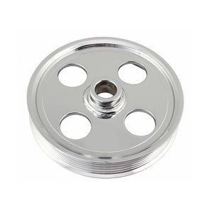 Tuff-Stuff Type II Power Steering Pulley 6 Groove Chrome 8489A