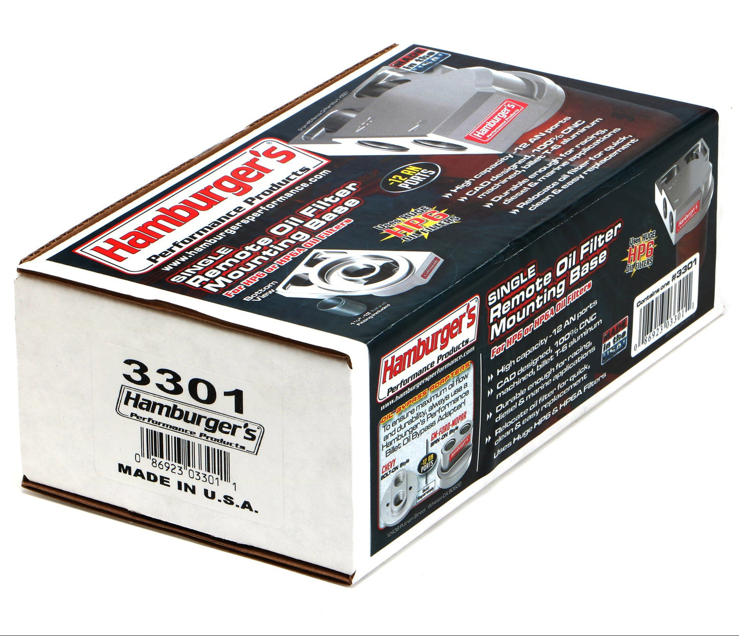 Hamburger's 3301 Single Remote Oil Filter Mounting Base