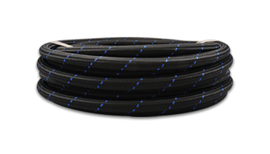 Vibrant Performance Black Blue Nylon Braided Flex Hose -12 AN 5' Roll 11992B