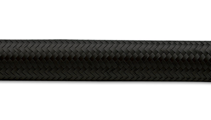 Vibrant Performance Black Nylon Braided Flex Hose -6 AN 50' Roll 11996