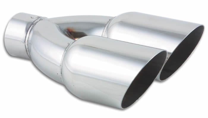 Vibrant Performance Dual 3.5" Round Stainless Steel Tips Single Wall 1333