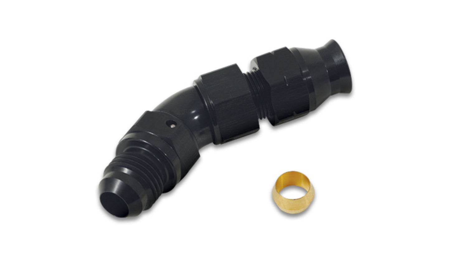 Vibrant Performance Fitting Tube Adapter 45-Degree -6AN Male to 5 16575