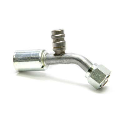 Vintage Air #8 45-Degree Beadlock O-Ring Fitting w/Port 35522-VUG