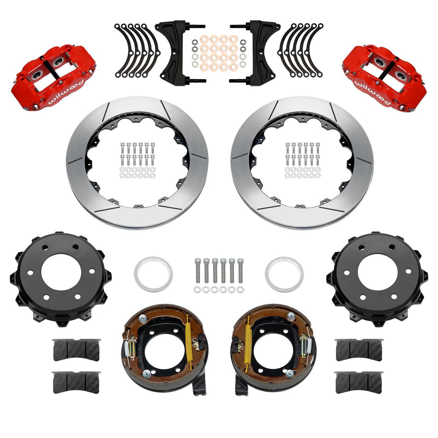 Wilwood Rear Brake Kit Disc/Drum 71-91 Blazer FNSL4R Red