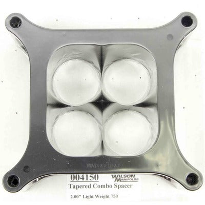 Wilson Manifolds Carburetor Spacer, 4150 2" 4-Hole Lightweight Tapered 004150