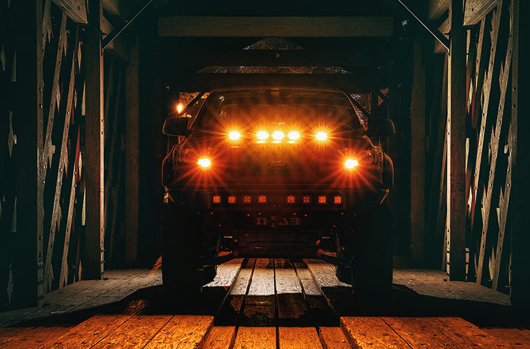 AVS Aeroskin Lightshield Hood Protector Lights