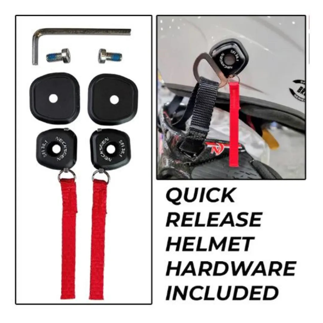 NecksGen REVX Carbon Head & Neck Restraint with Quick Release Hardware Included