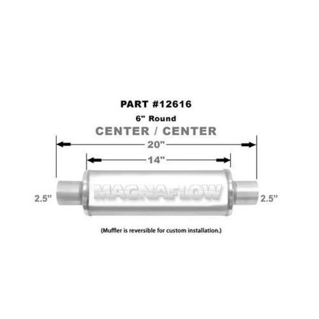 MagnaFlow 12616 Muffler 6" Round