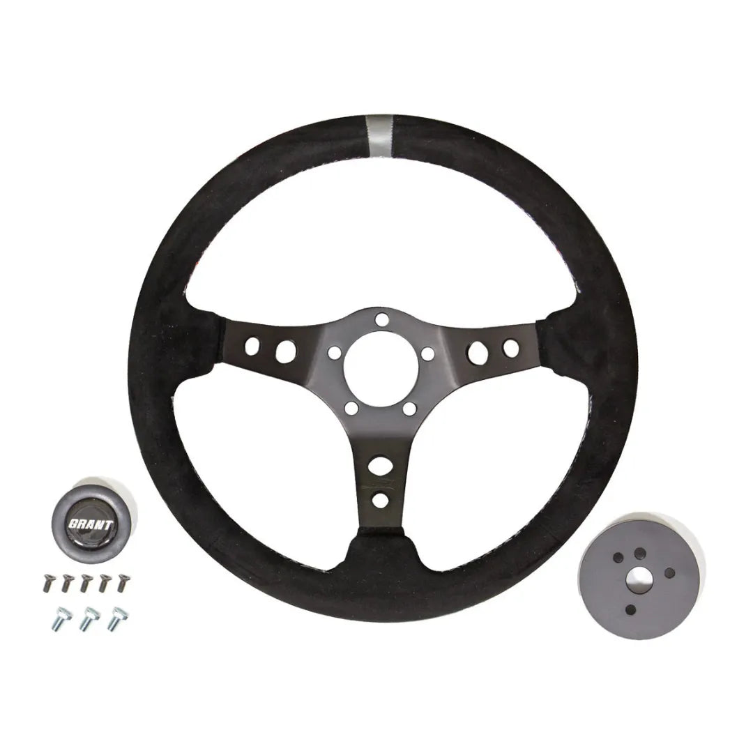 Grant 694 Suede Racing Steering Wheel w/Center Marker