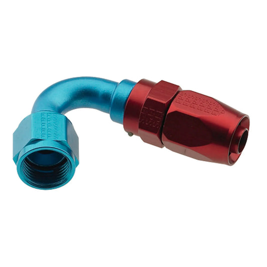 Fragola Series 2000 Pro-Flow Hose End 120-Degree  (Blue/Red)