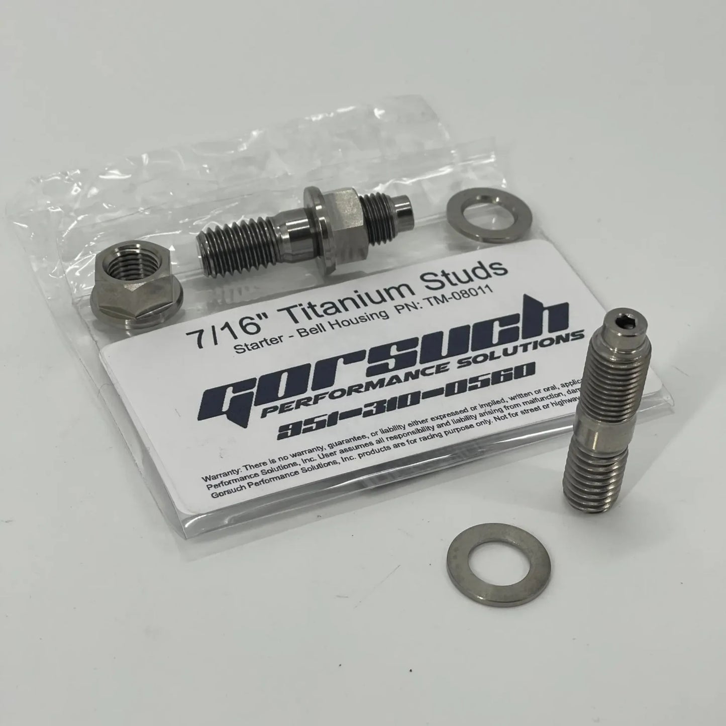 Gorsuch Titanium Stud Kit - Starter to Bell Housing TM-08011