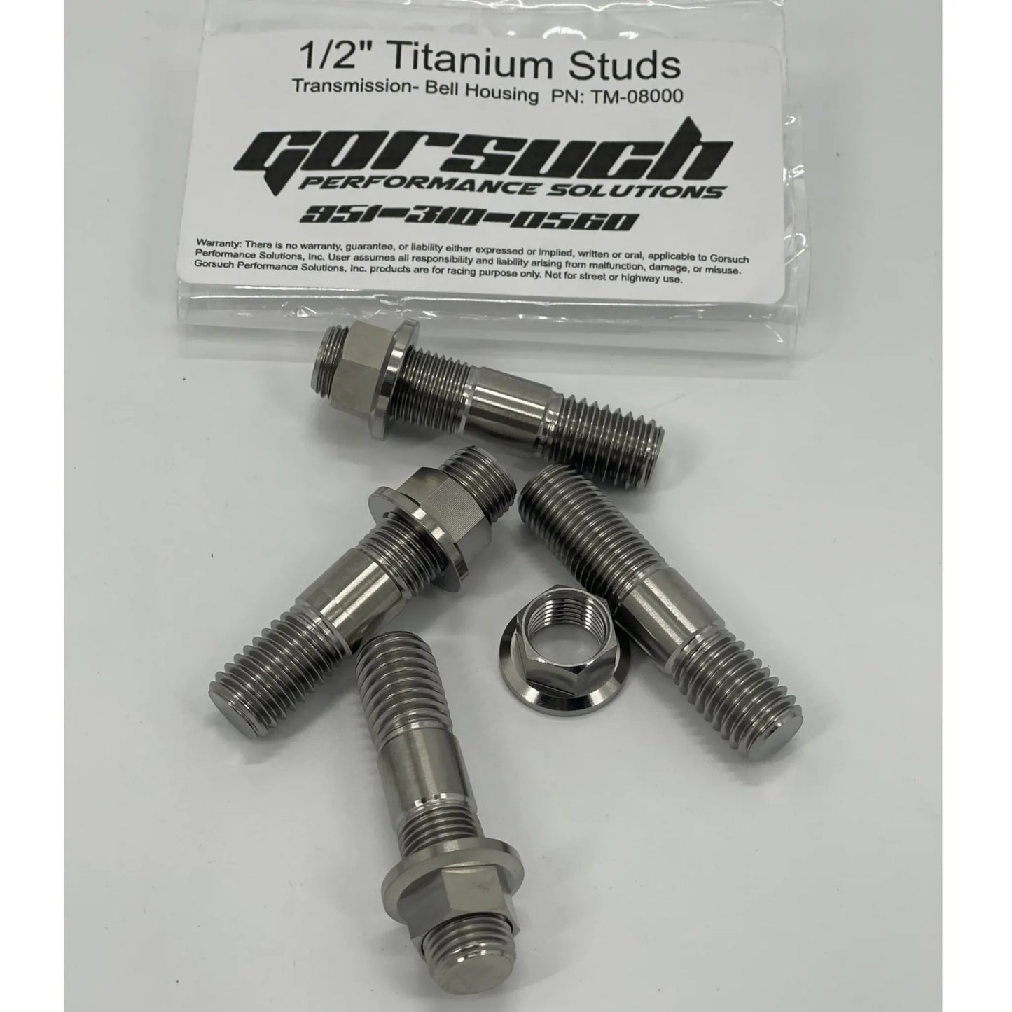 Gorsuch Performance Stud Kit, Transmission to Bell Housing, Titanium