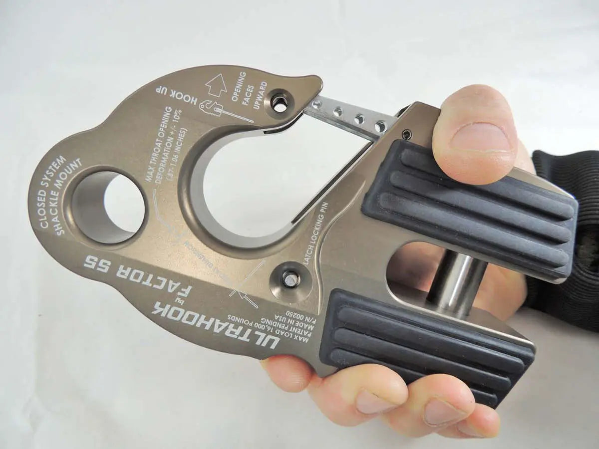 Factor 55 Ultrahook Winch Hook w/Shackle Mount Gray