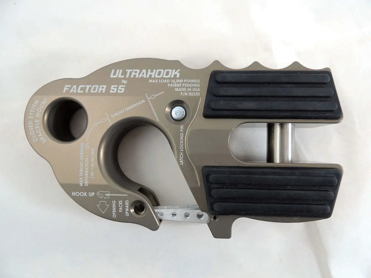 Factor 55 Ultrahook Winch Hook w/Shackle Mount