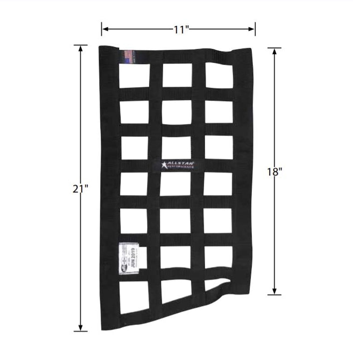 Allstar Funny Car Style Window Net Dimensions