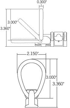Mac's Double Stud Fitting with Pear Shaped Ring VT-2003