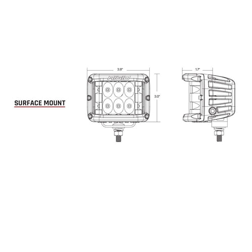 Rigid Industries Flood Surface Mount Pair D-SS Pro 262113