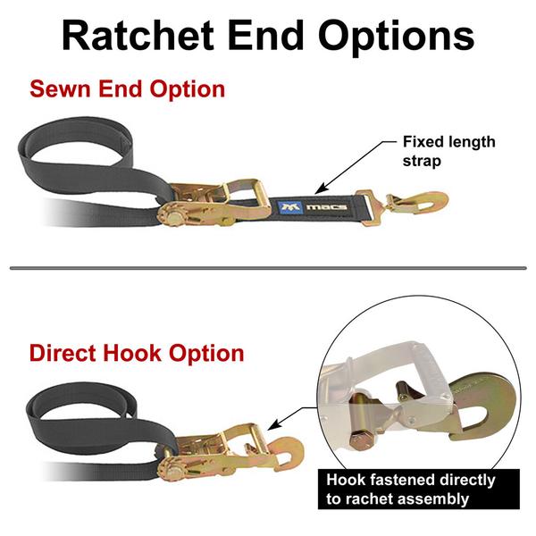Mac's Combination Axle Strap - 2in x 8ft Tie Down/Axle Strap Combo