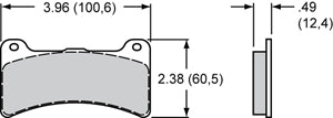 Wilwood Brake Pad BP-10 4812 Pad Plate