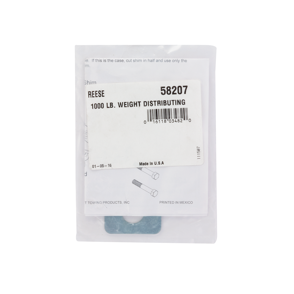Reese 58207 Weight Distributing Hitch Head Shim Kit Reese 58207 Weight Distributing Hitch Head Shim Kit