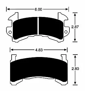 AFCO Racing Brake Pads GM Metric C1 Axle Set 1251-1154