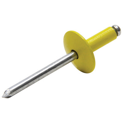 Allstar Large Head Rivet Yellow Alum 250pk
