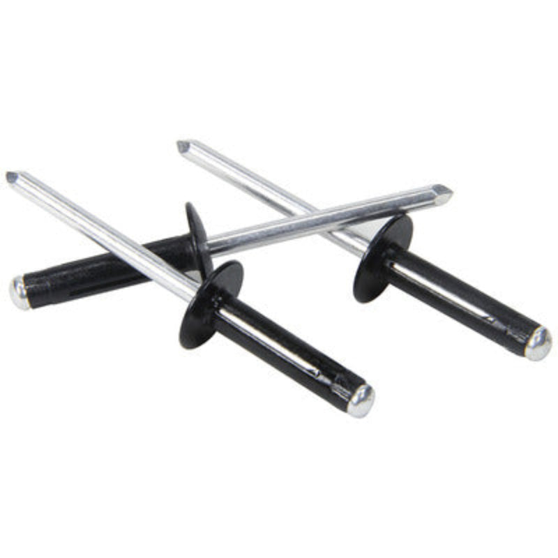 Allstar Medium Head Rivet 250Pk Black Flange Type Aluminum Mandrel
