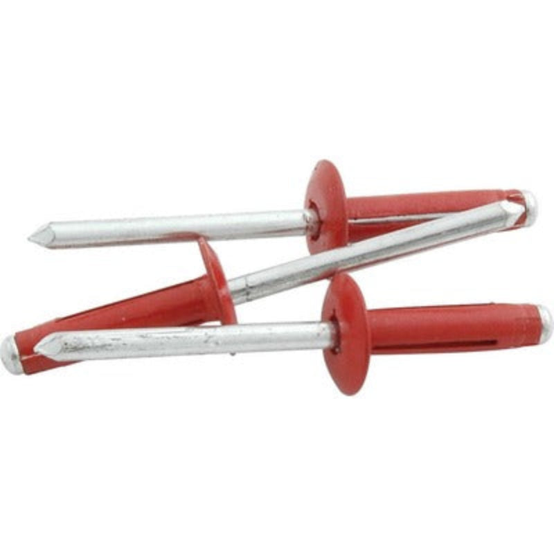 Allstar Medium Head Rivet 250Pk Red Flange Type Aluminum Mandrel