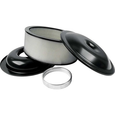 Allstar Lightweight 14in Air Cleaner Kit Black 5in Paper Element