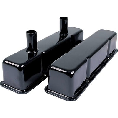 Allstar Valve Covers SBC Steel Black w/Tubes